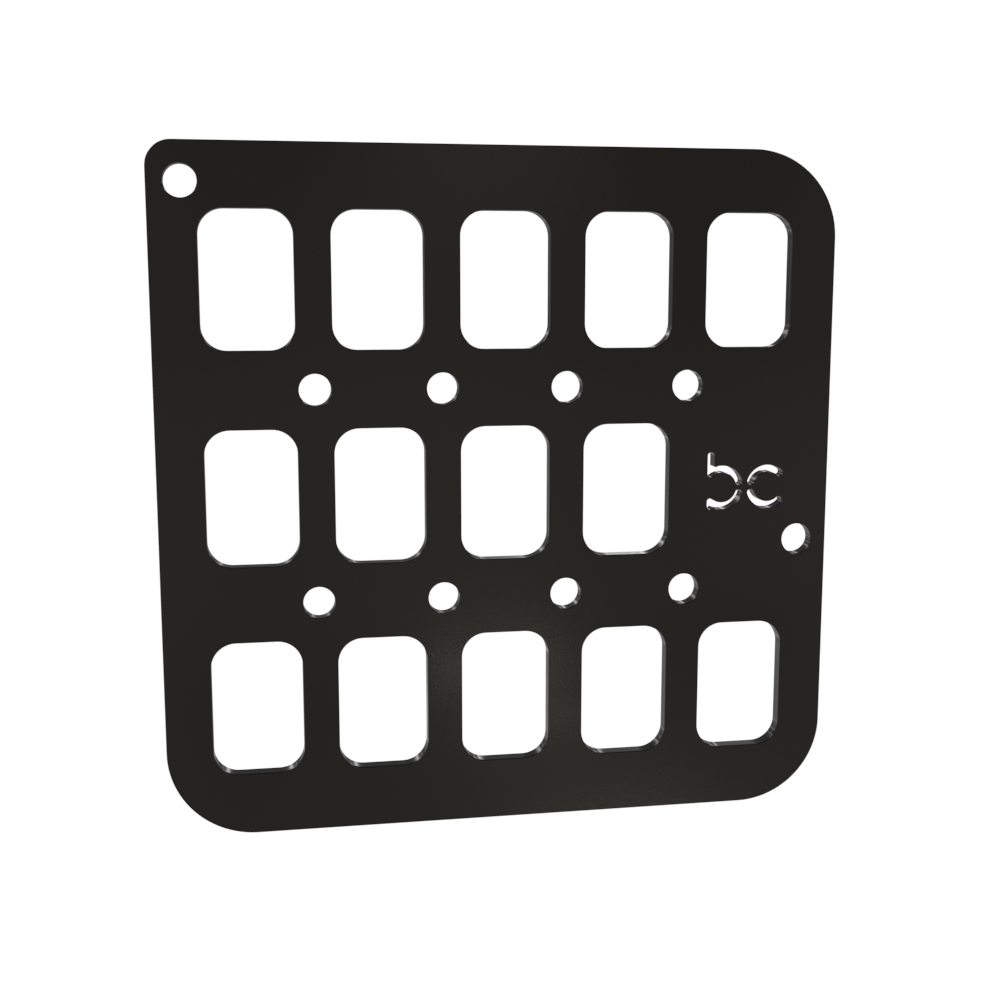 Multi-FIT Tactical Rigid MOLLE Panel Saddle Bag Mount (Powder Coated)