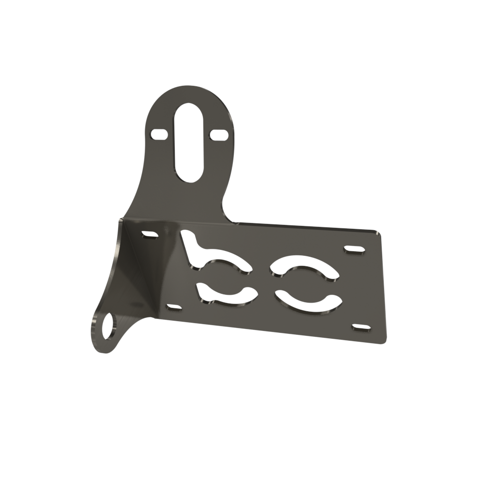 UNIVERSAL Horizontal License plate bracket (Raw Steel)
