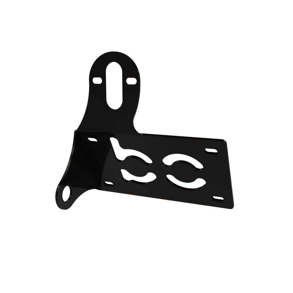 UNIVERSAL Horizontal License plate bracket (Powder Coated) LEFT SIDE