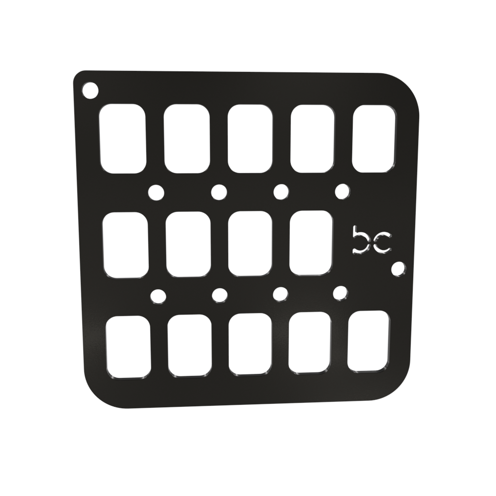 Multi-FIT Tactical Rigid MOLLE Panel Saddle Bag Mount (Powder Coated)