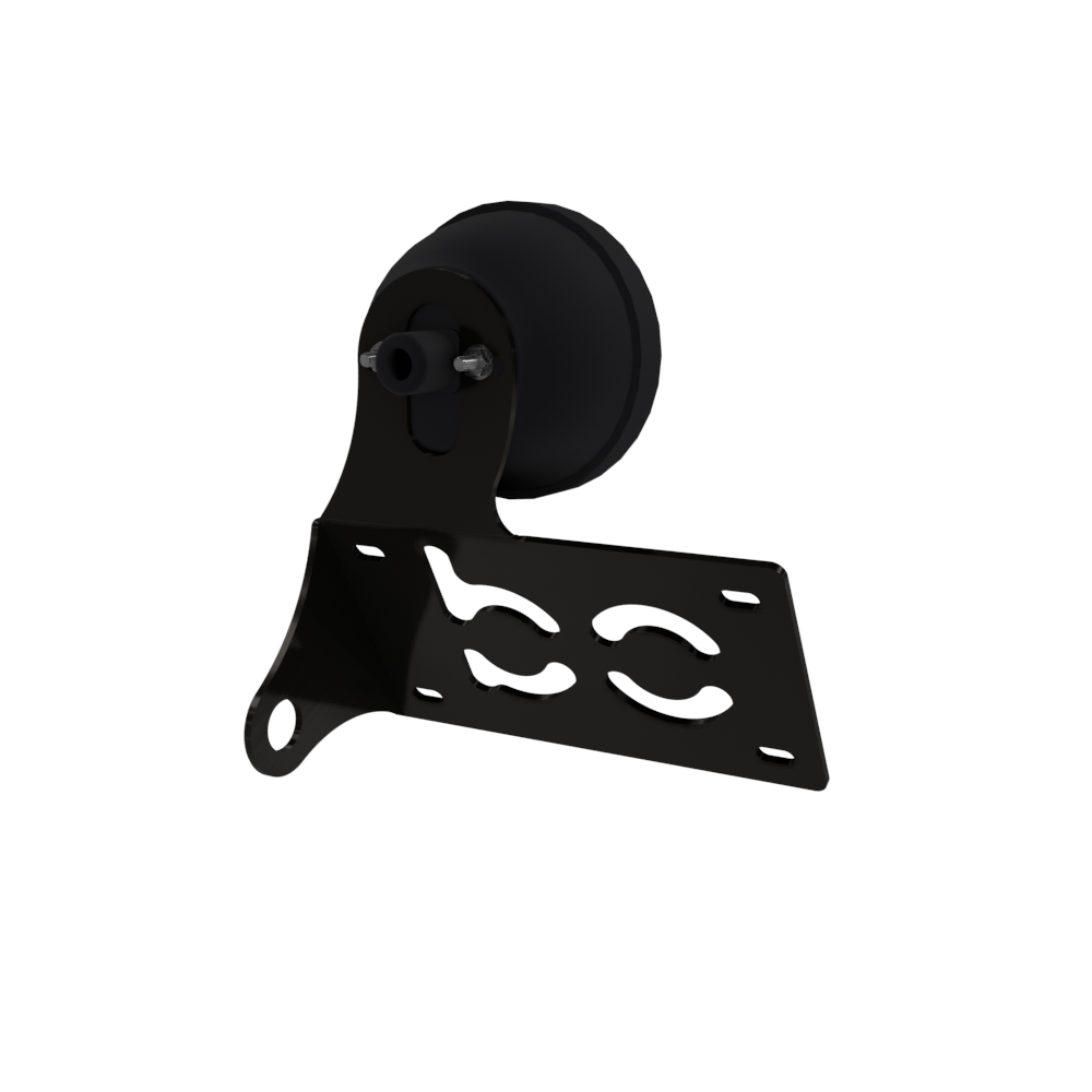 UNIVERSAL Horizontal License plate bracket with Brake light (Powder Coated)