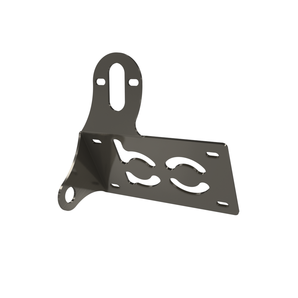 UNIVERSAL Horizontal License plate bracket (Raw Steel)