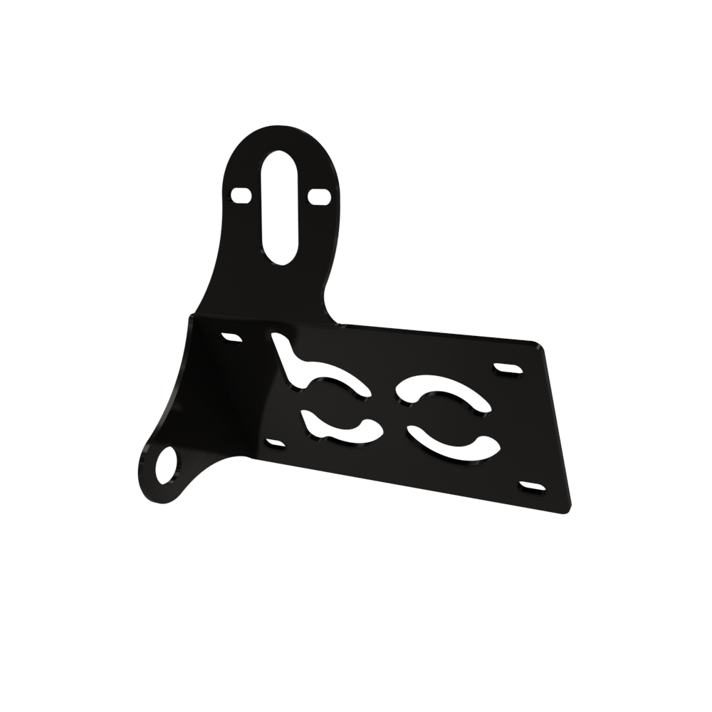 UNIVERSAL Horizontal License plate bracket (Powder Coated) LEFT SIDE