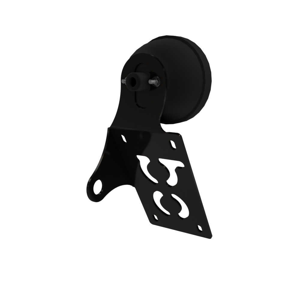 UNIVERSAL Vertical License plate bracket With Brake Light (Powder Coated)