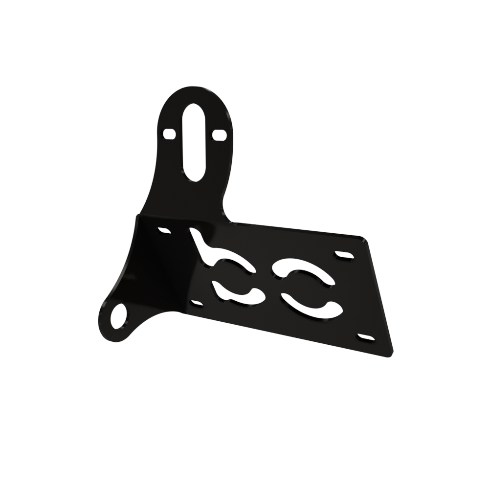 UNIVERSAL Horizontal License plate bracket (Powder Coated) LEFT SIDE