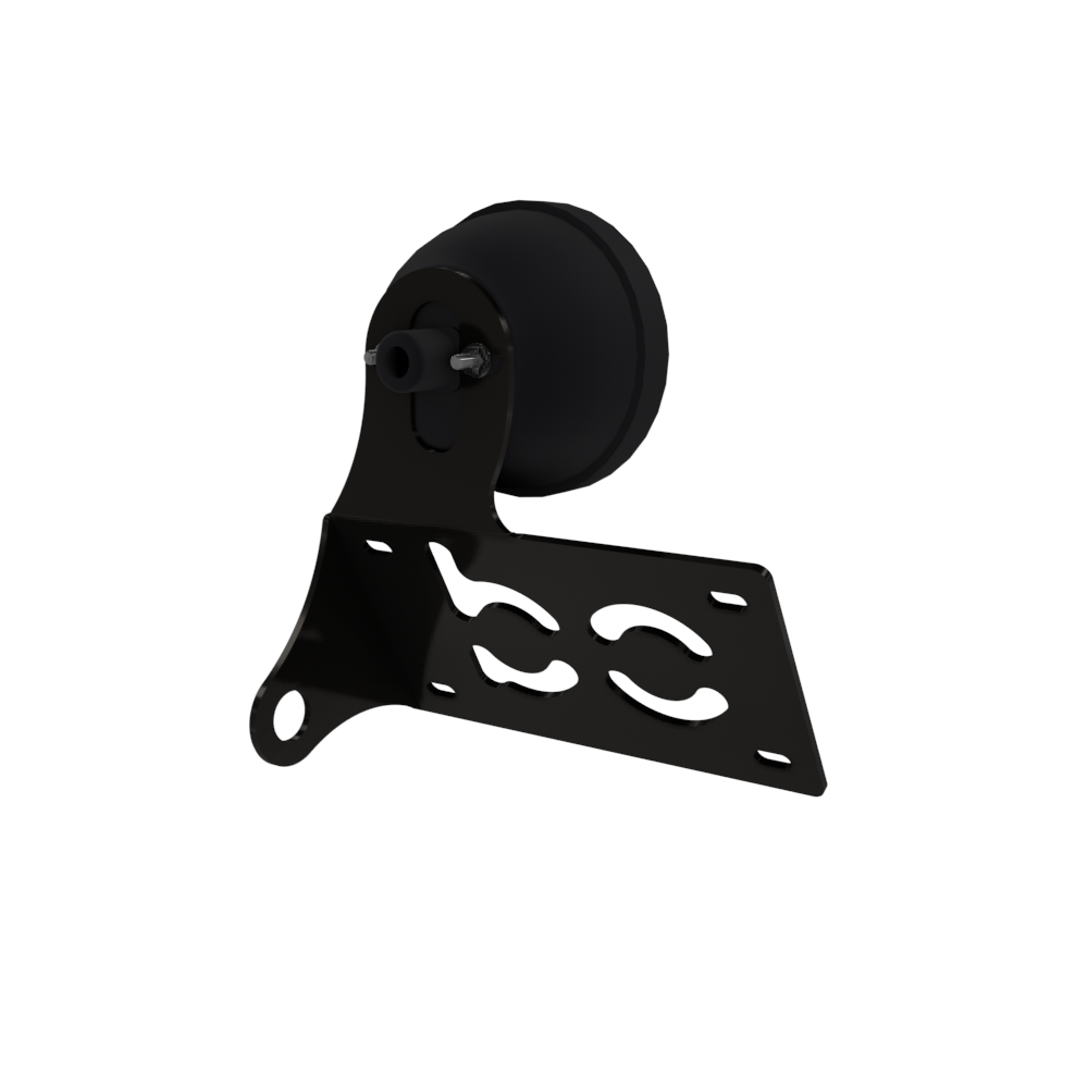 UNIVERSAL Horizontal License plate bracket with Brake light (Powder Coated)