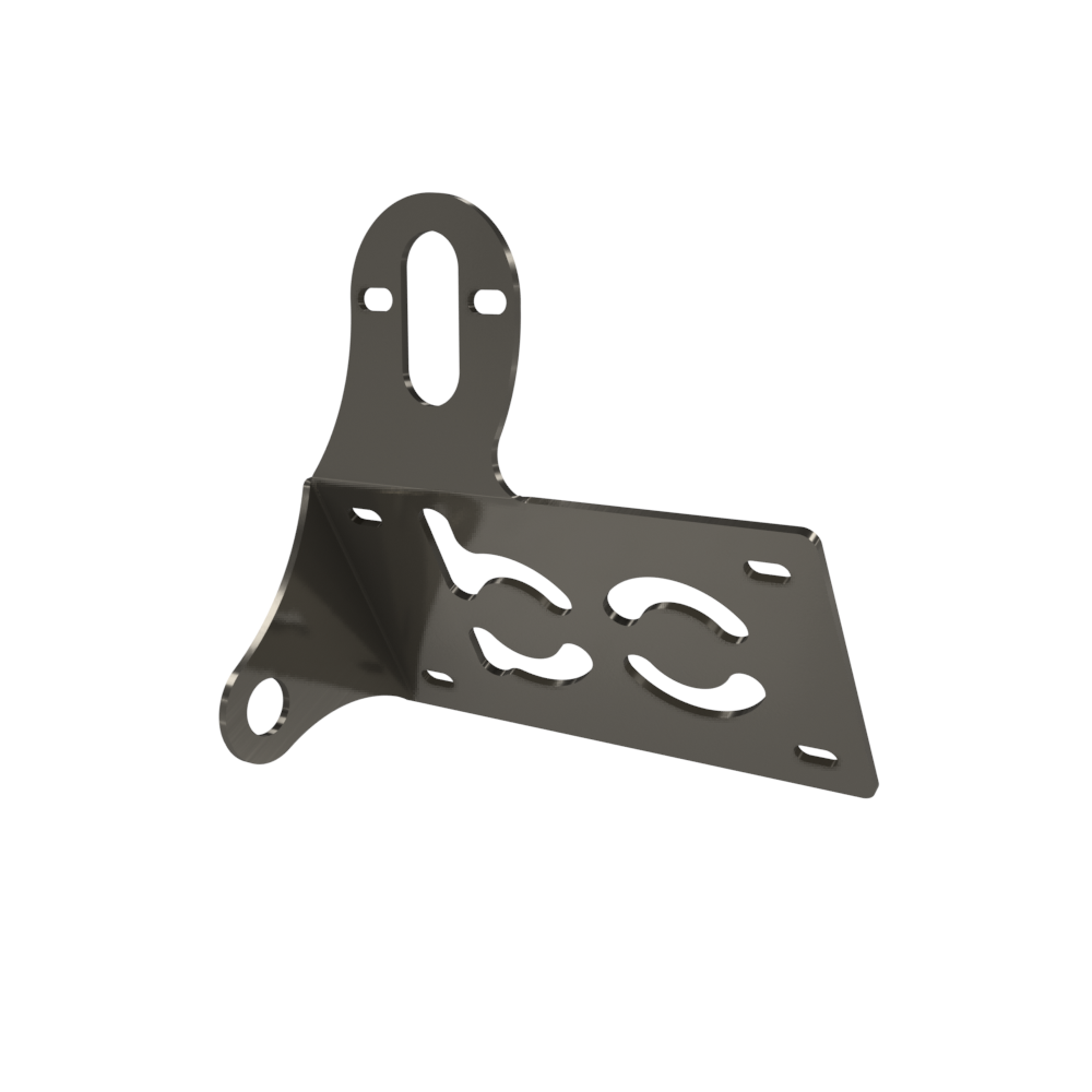 UNIVERSAL Horizontal License plate bracket (Raw Steel)