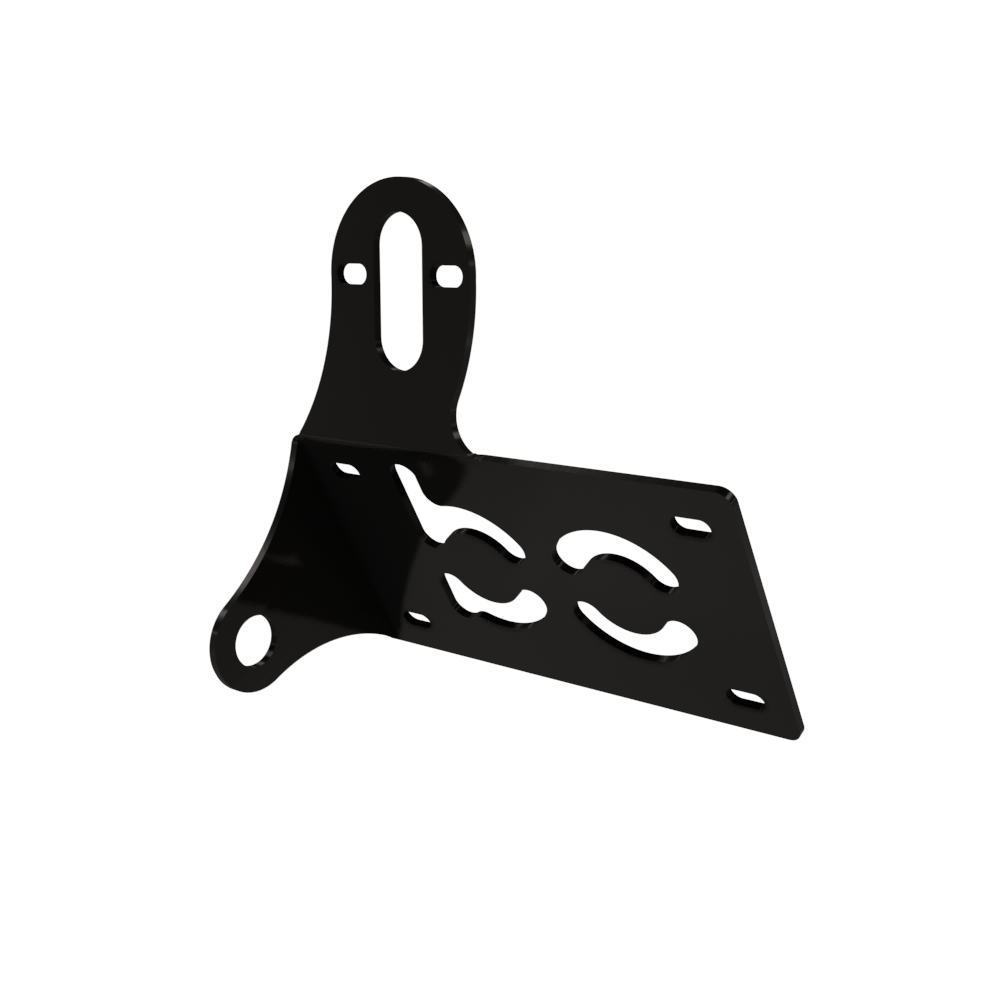 UNIVERSAL Horizontal License plate bracket (Powder Coated) LEFT SIDE