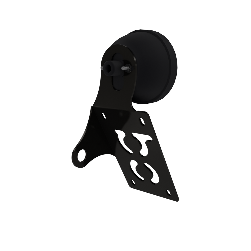 UNIVERSAL Vertical License plate bracket With Brake Light (Powder Coated)