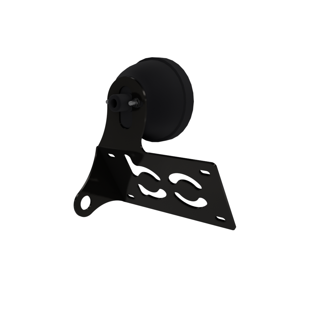 UNIVERSAL Horizontal License plate bracket with Brake light (Powder Coated)