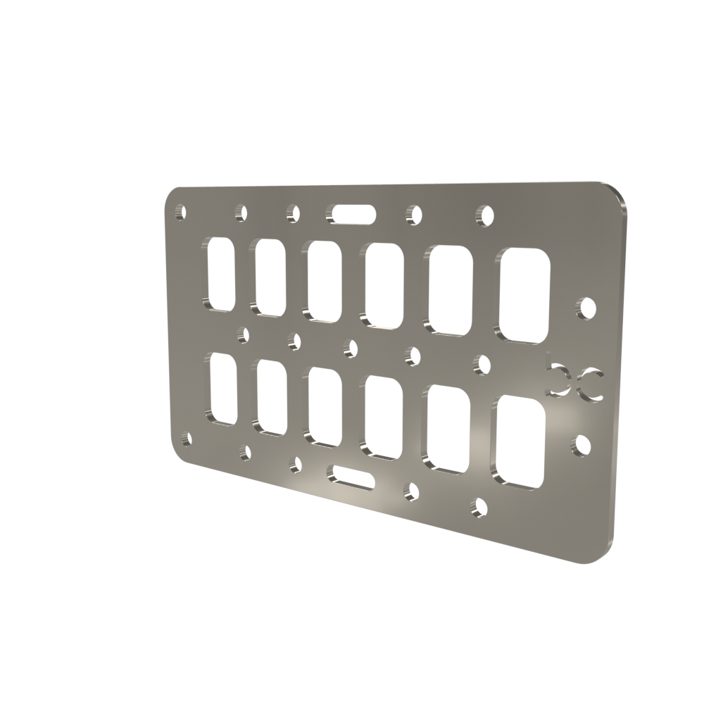 Multi-FIT Tactical Rigid MOLLE Panel Ammo Can Mount (Raw Steel)