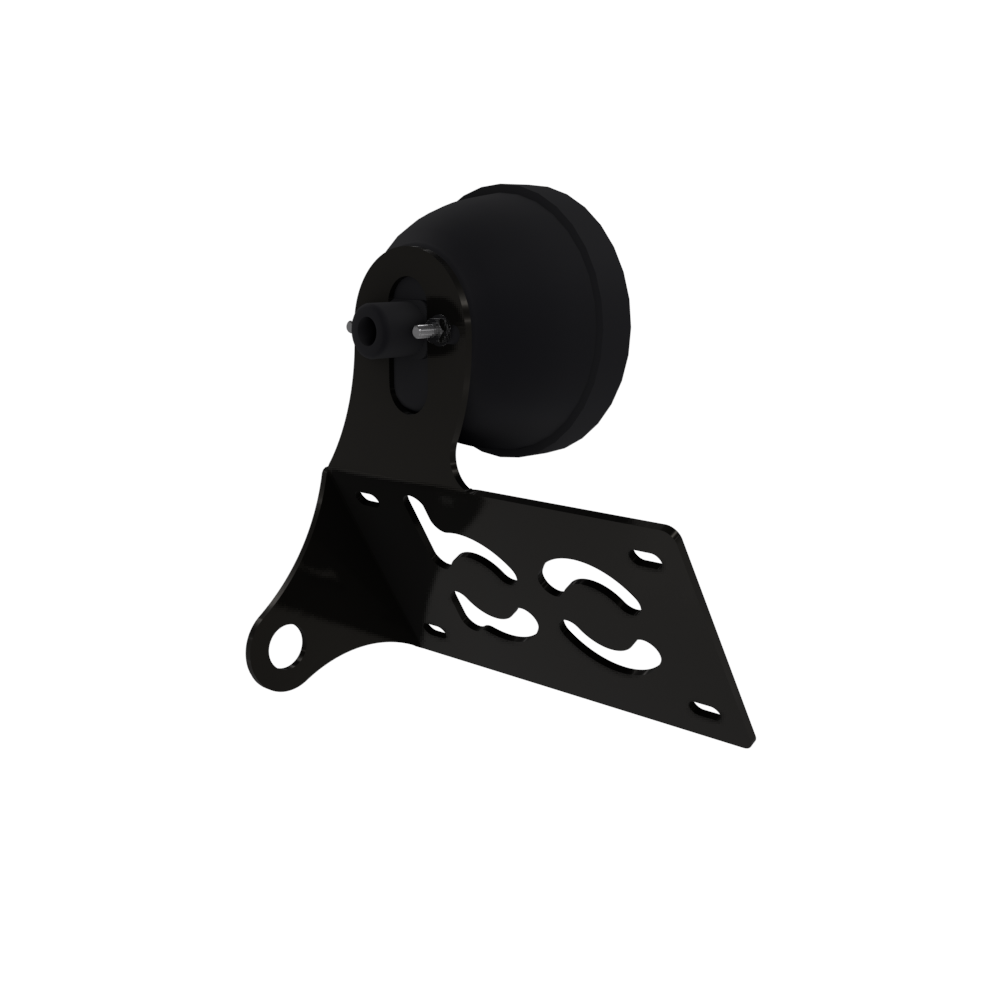 UNIVERSAL Horizontal License plate bracket with Brake light (Powder Coated)