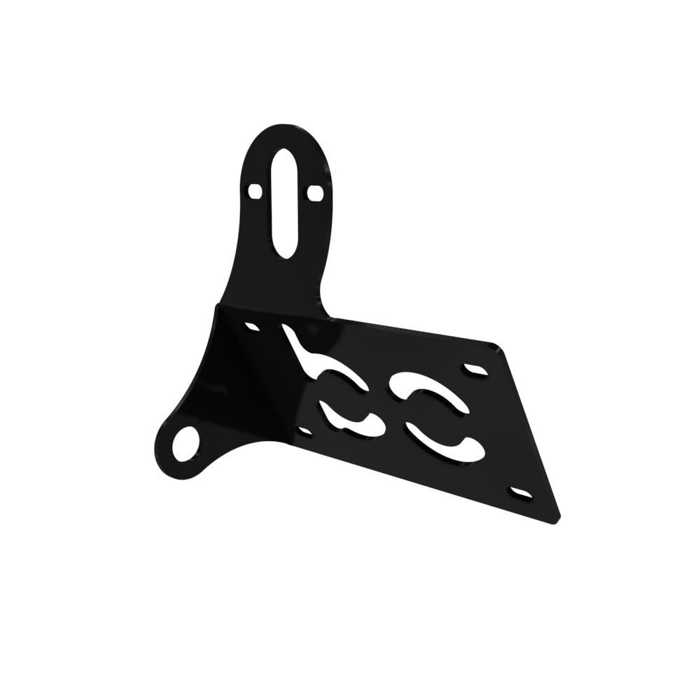 UNIVERSAL Horizontal License plate bracket (Powder Coated) LEFT SIDE