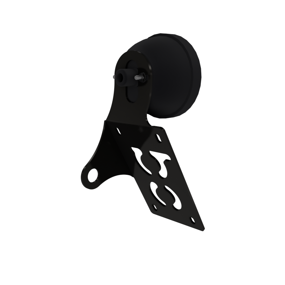 UNIVERSAL Vertical License plate bracket With Brake Light (Powder Coated)