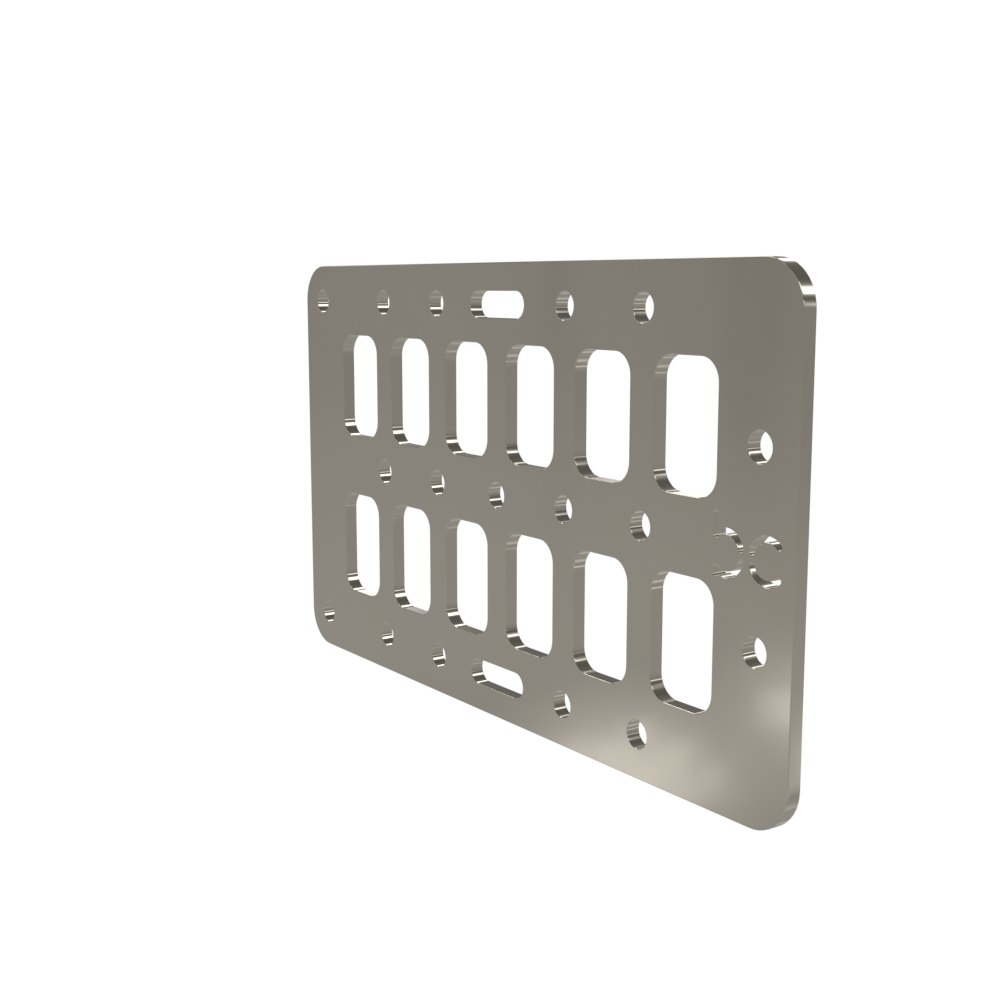Multi-FIT Tactical Rigid MOLLE Panel Ammo Can Mount (Raw Steel)