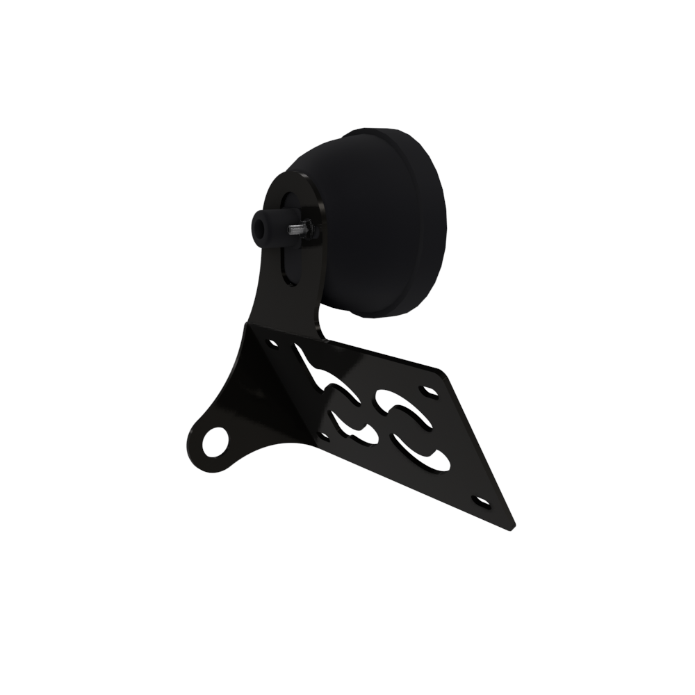 UNIVERSAL Horizontal License plate bracket with Brake light (Powder Coated)