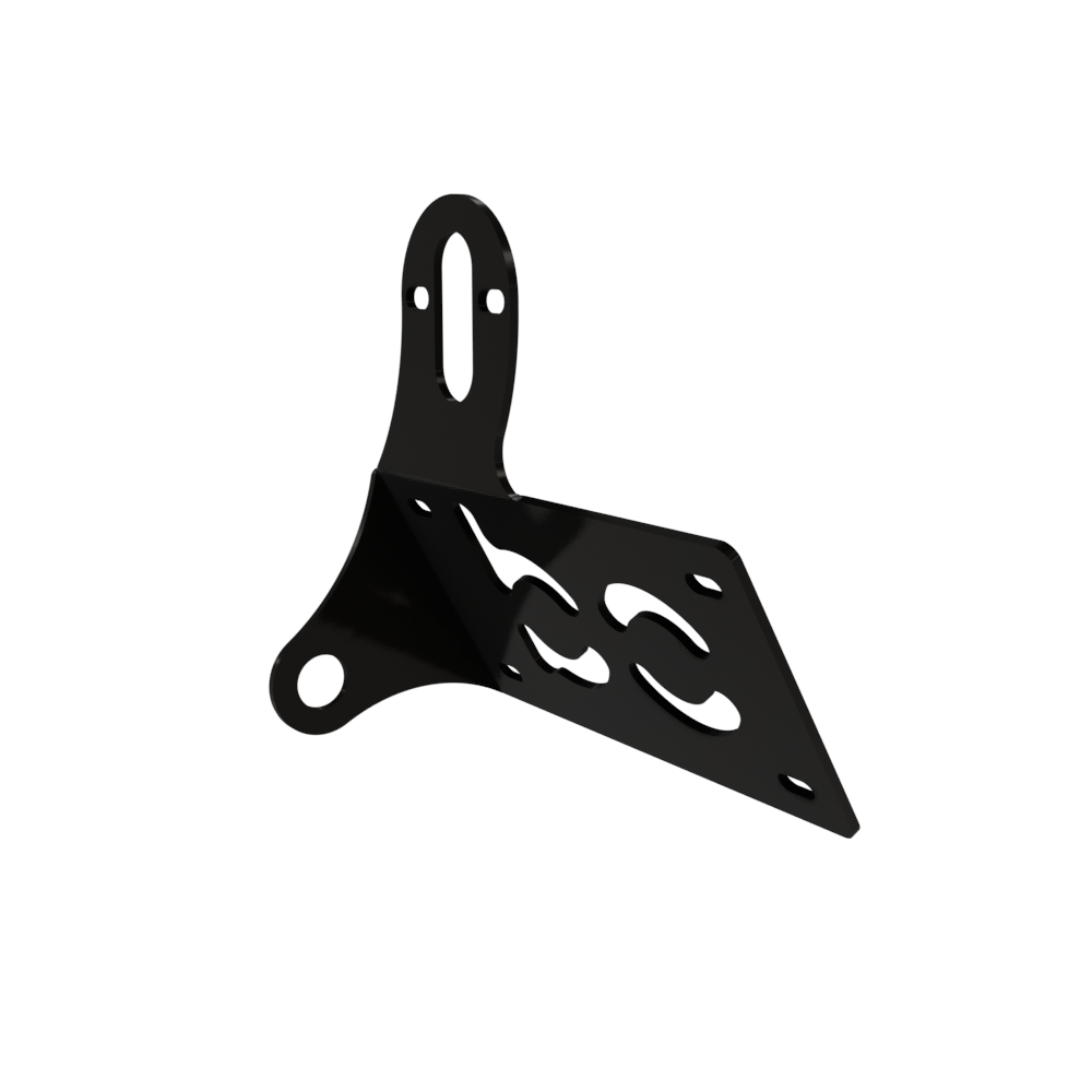 UNIVERSAL Horizontal License plate bracket (Powder Coated) LEFT SIDE