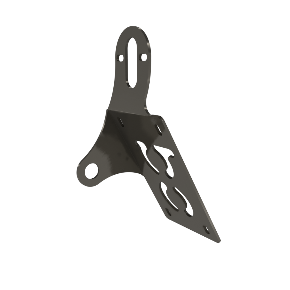 UNIVERSAL Vertical License plate bracket (Raw Steel)