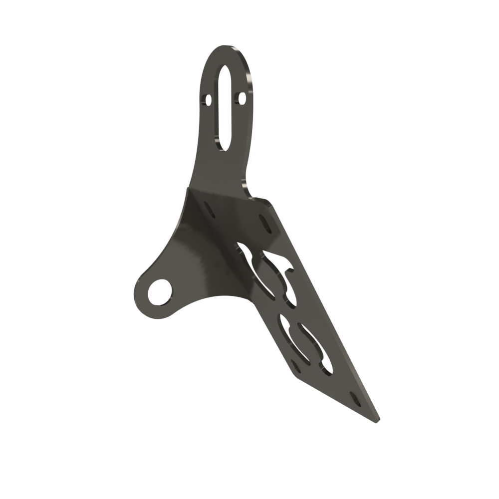 UNIVERSAL Vertical License plate bracket (Raw Steel)