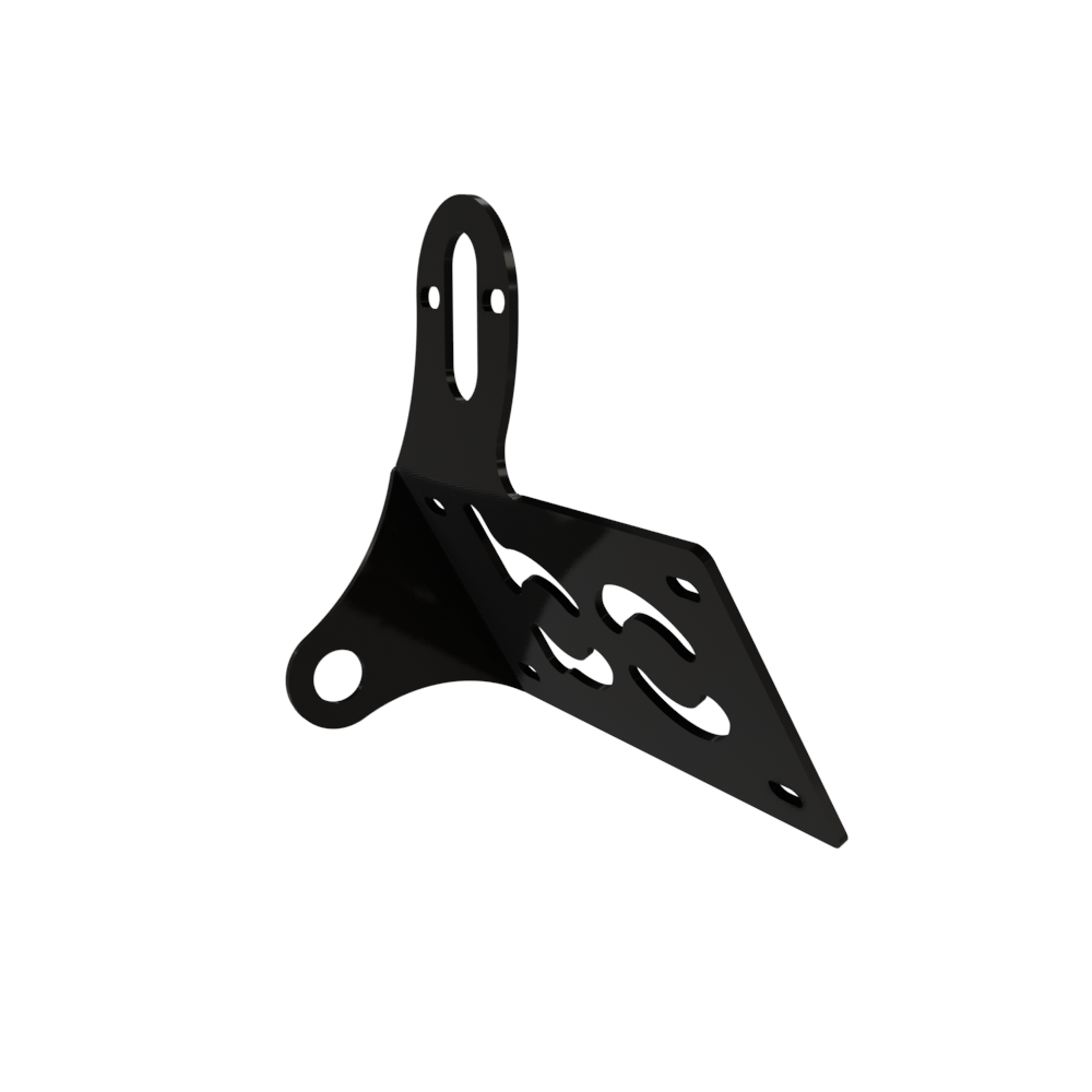 UNIVERSAL Horizontal License plate bracket (Powder Coated) LEFT SIDE