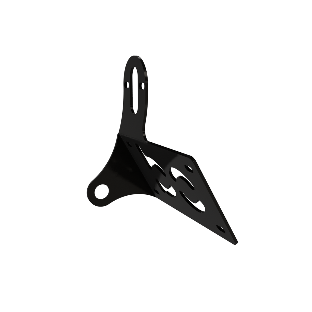 UNIVERSAL Horizontal License plate bracket (Powder Coated) LEFT SIDE