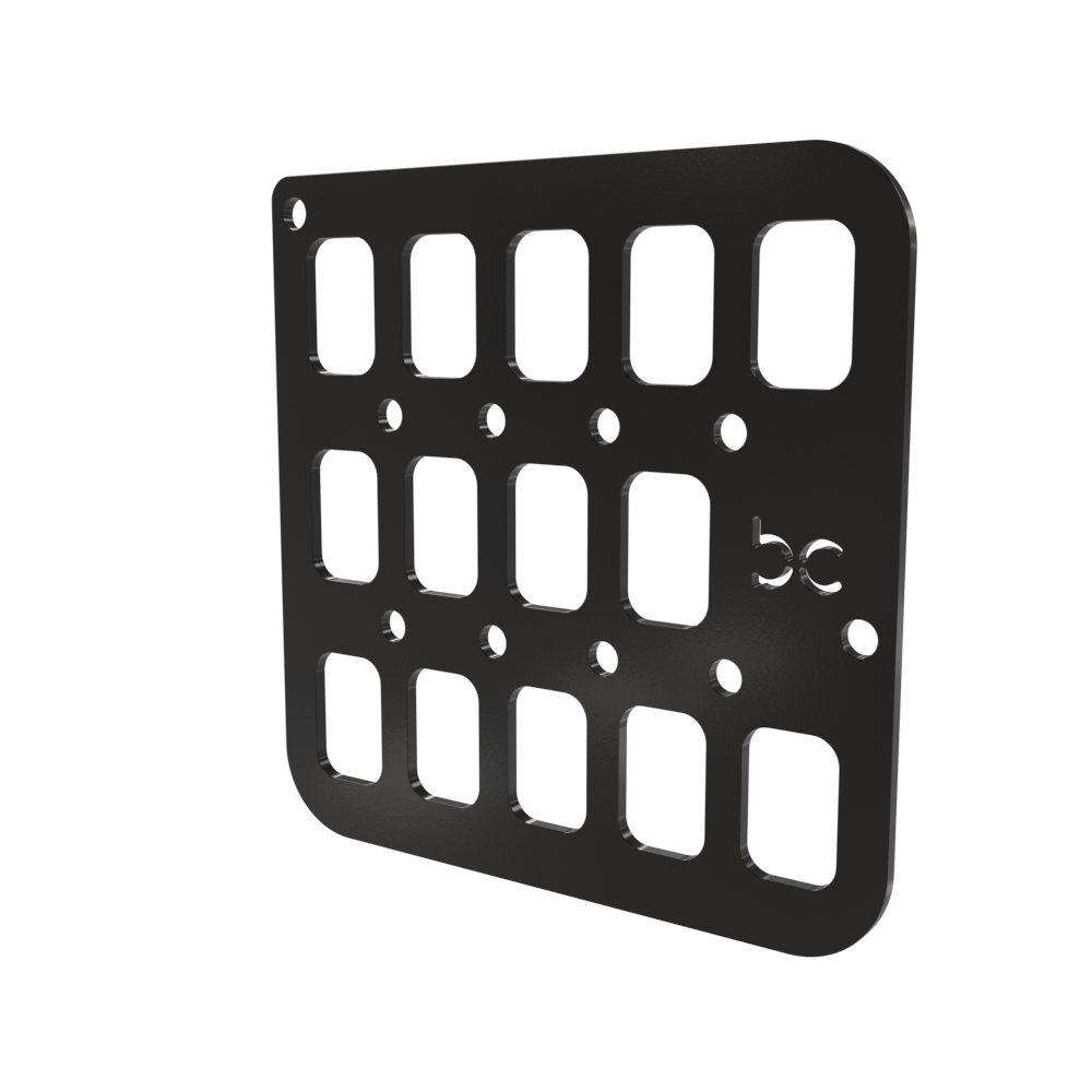 Multi-FIT Tactical Rigid MOLLE Panel Saddle Bag Mount (Powder Coated)