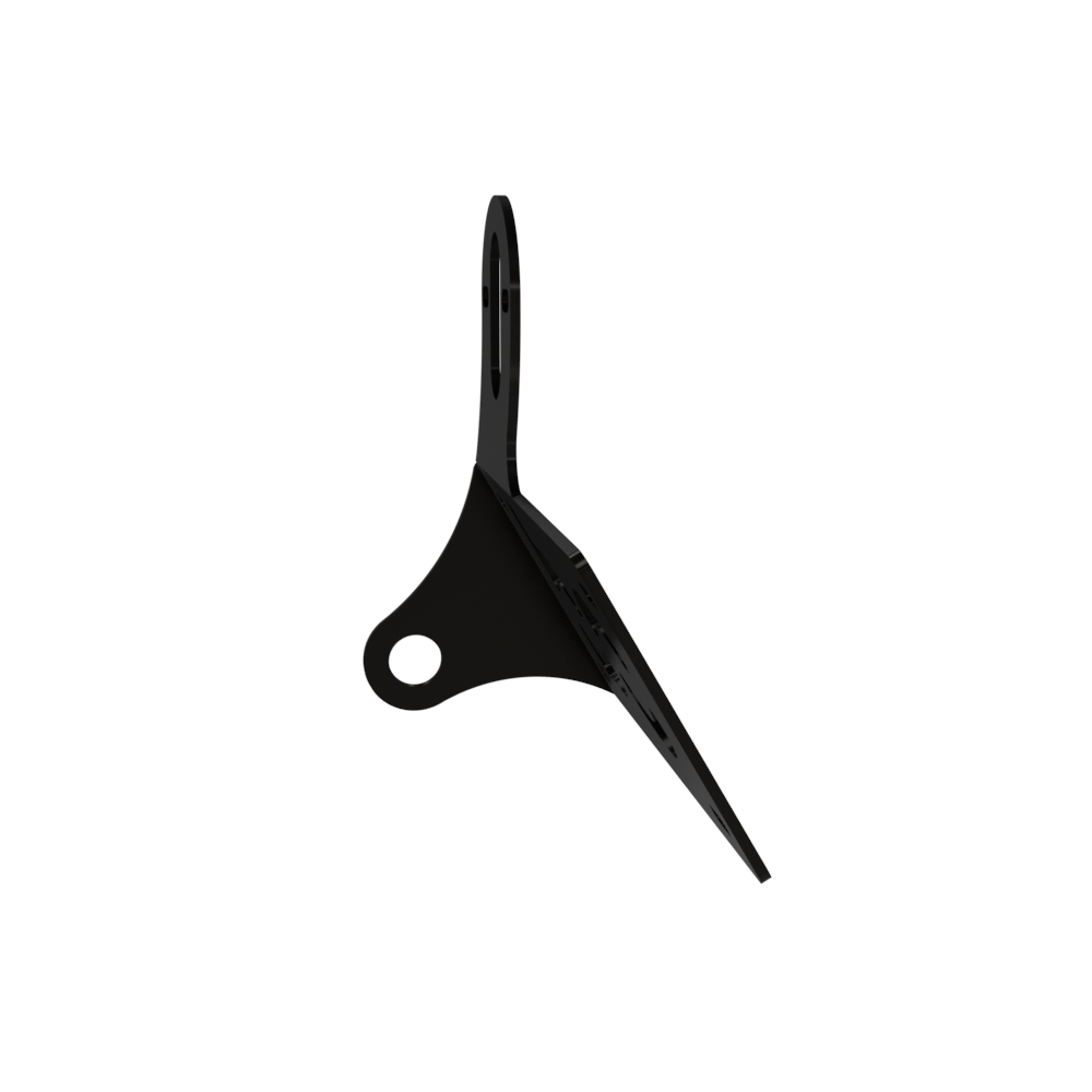 UNIVERSAL Horizontal License plate bracket (Powder Coated) LEFT SIDE