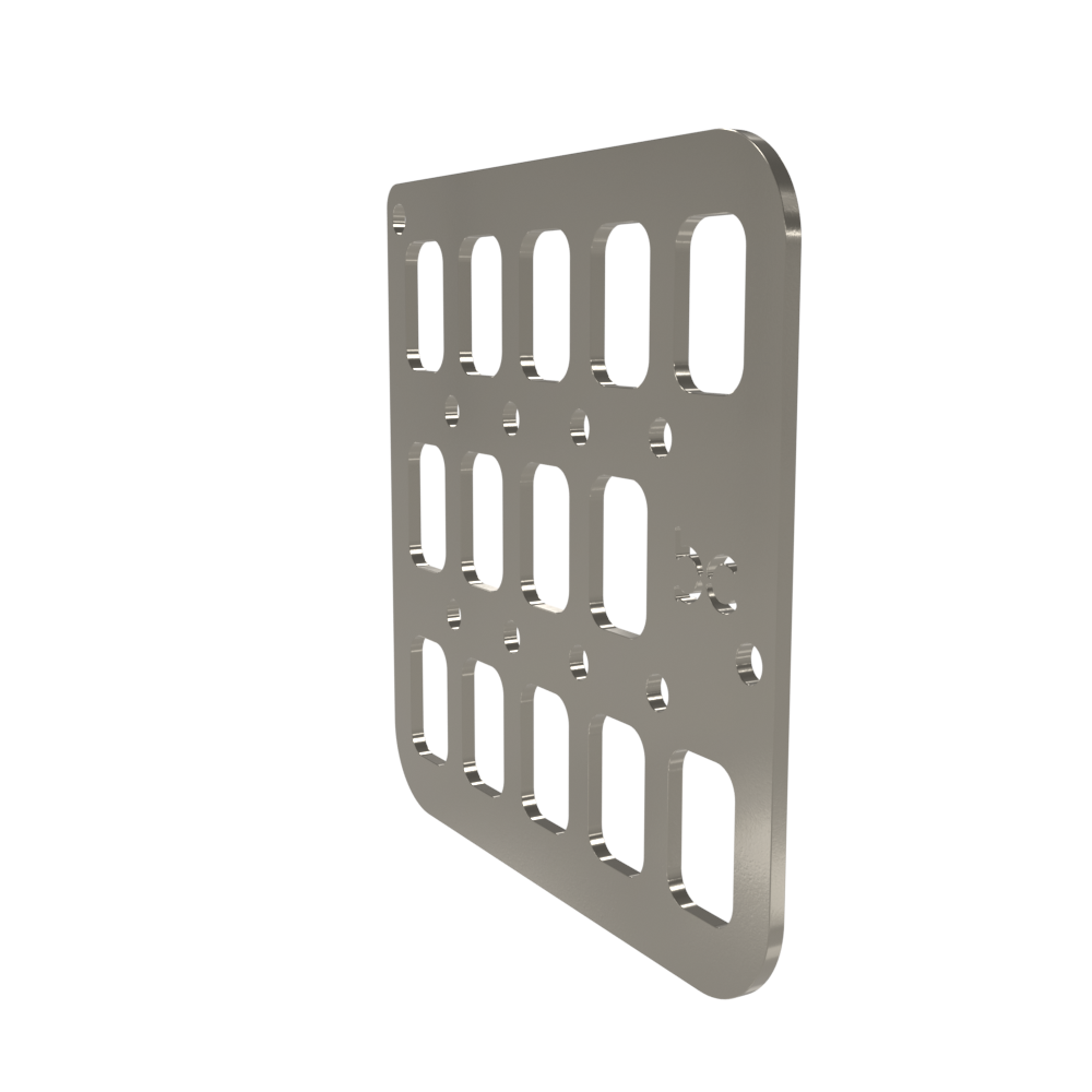 Multi-FIT Tactical Rigid MOLLE Panel Saddle Bag Mount (Raw Steel)