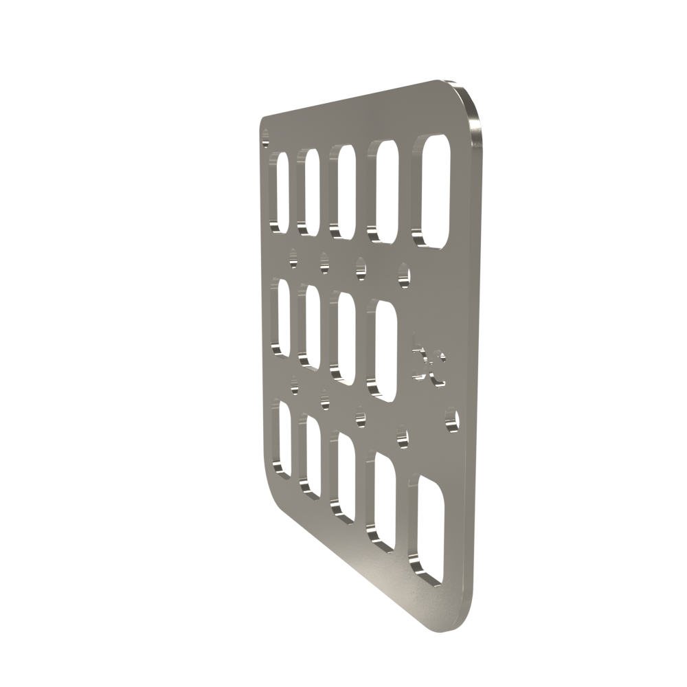 Multi-FIT Tactical Rigid MOLLE Panel Saddle Bag Mount (Raw Steel)
