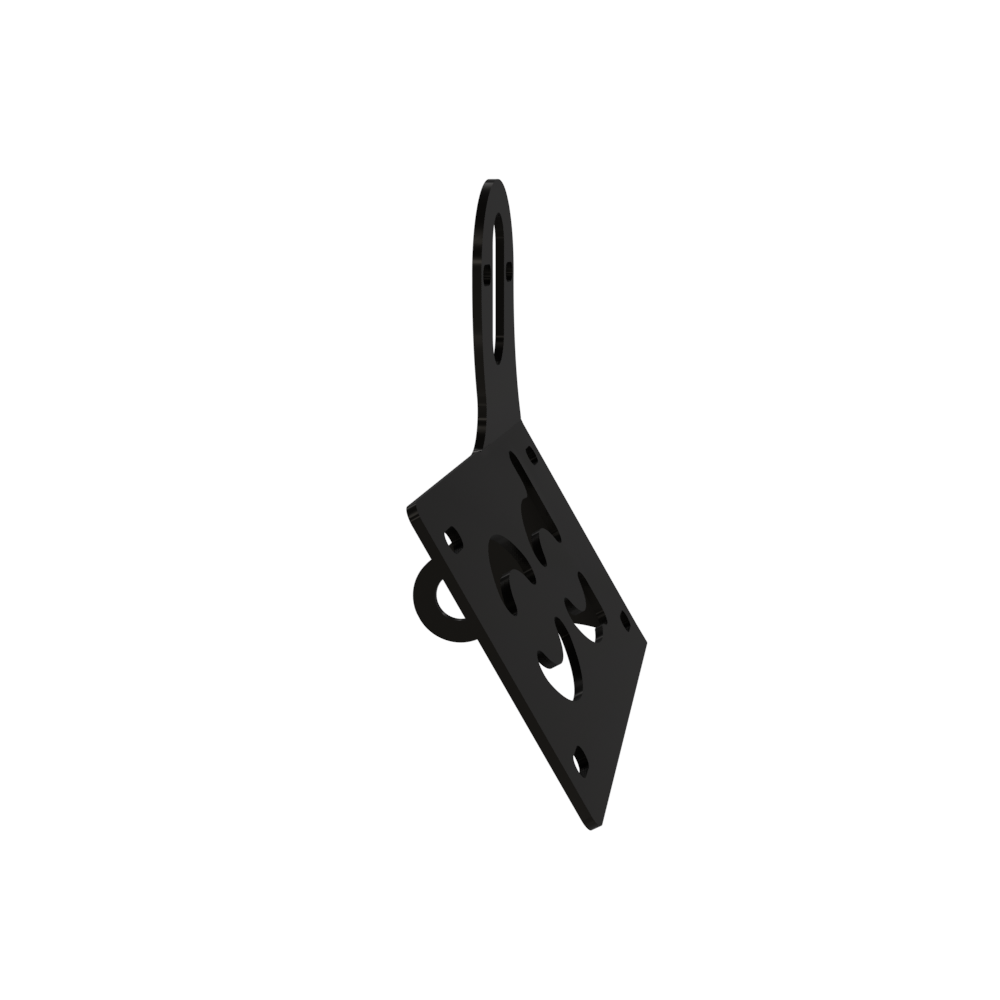 UNIVERSAL Horizontal License plate bracket (Powder Coated) LEFT SIDE