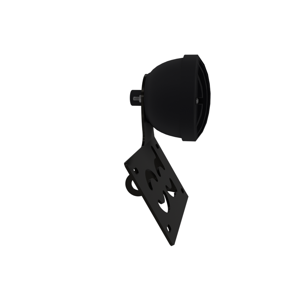 UNIVERSAL Horizontal License plate bracket with Brake light (Powder Coated)