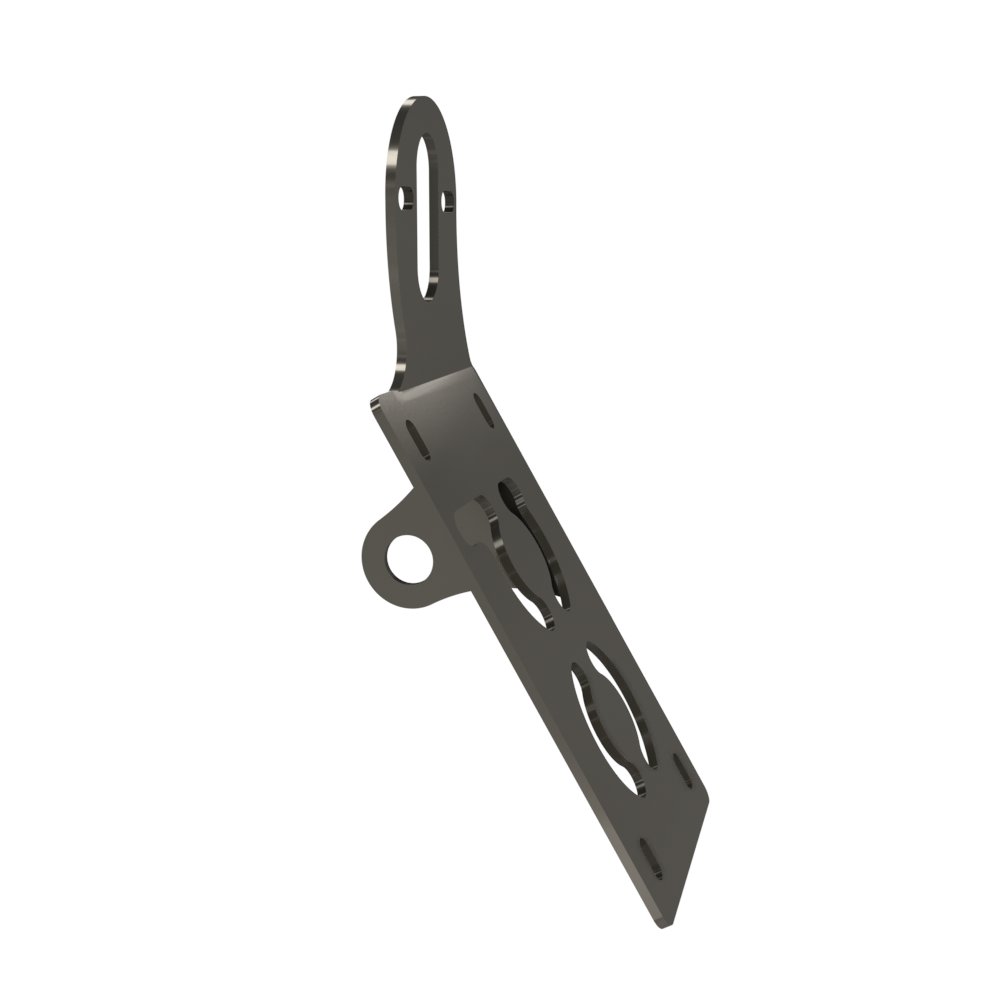 UNIVERSAL Vertical License plate bracket (Raw Steel)