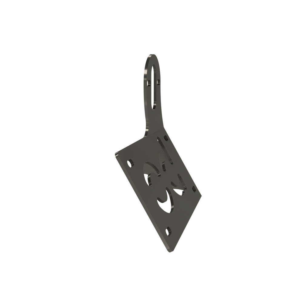 UNIVERSAL Horizontal License plate bracket (Raw Steel)