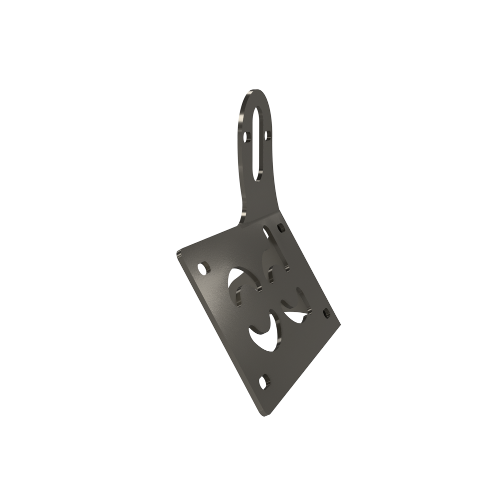 UNIVERSAL Horizontal License plate bracket (Raw Steel)