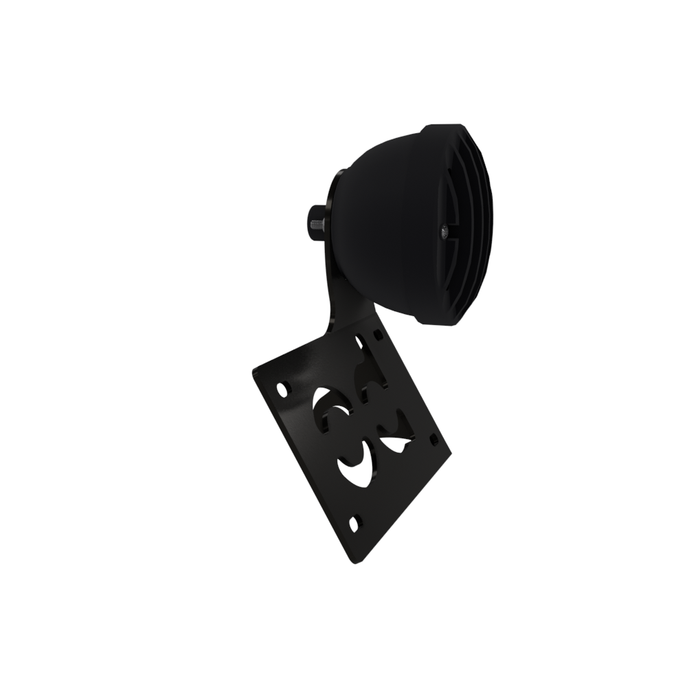 UNIVERSAL Horizontal License plate bracket with Brake light (Powder Coated)