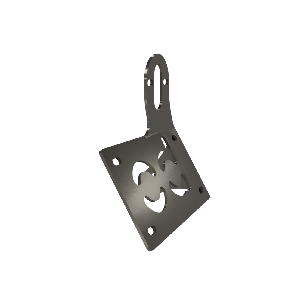 UNIVERSAL Horizontal License plate bracket (Raw Steel)