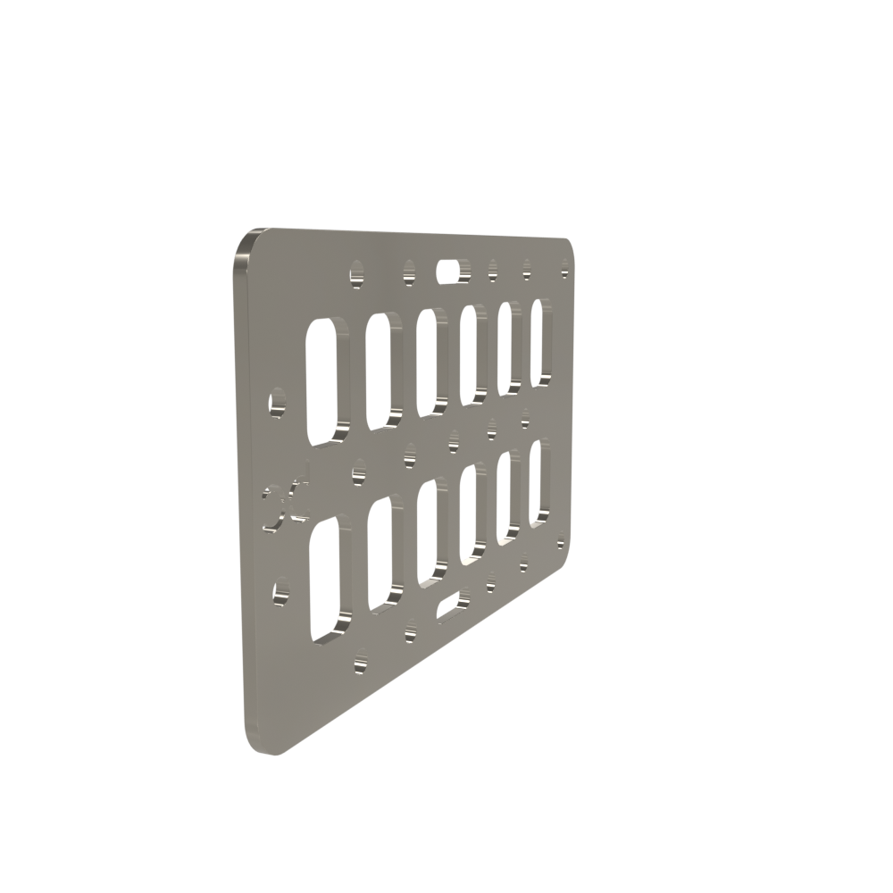 Multi-FIT Tactical Rigid MOLLE Panel Ammo Can Mount (Raw Steel)