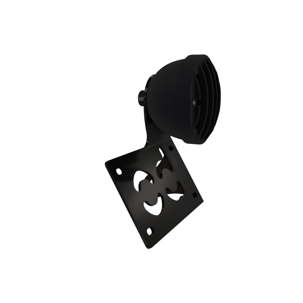 UNIVERSAL Horizontal License plate bracket with Brake light (Powder Coated)