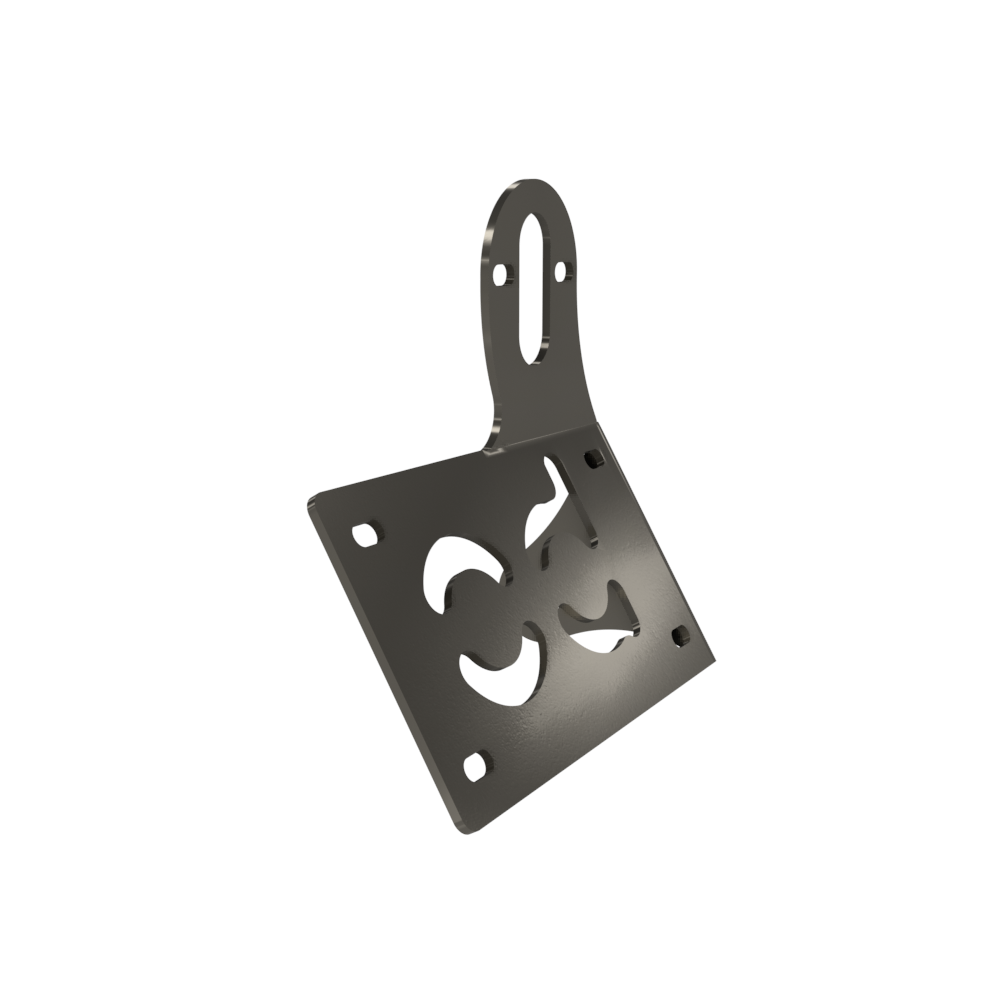 UNIVERSAL Horizontal License plate bracket (Raw Steel)