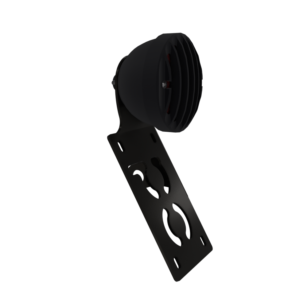 UNIVERSAL Vertical License plate bracket With Brake Light (Powder Coated)