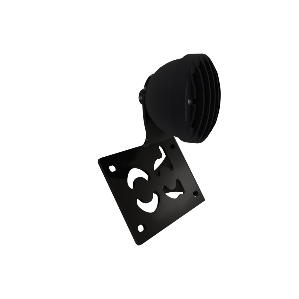 UNIVERSAL Horizontal License plate bracket with Brake light (Powder Coated)