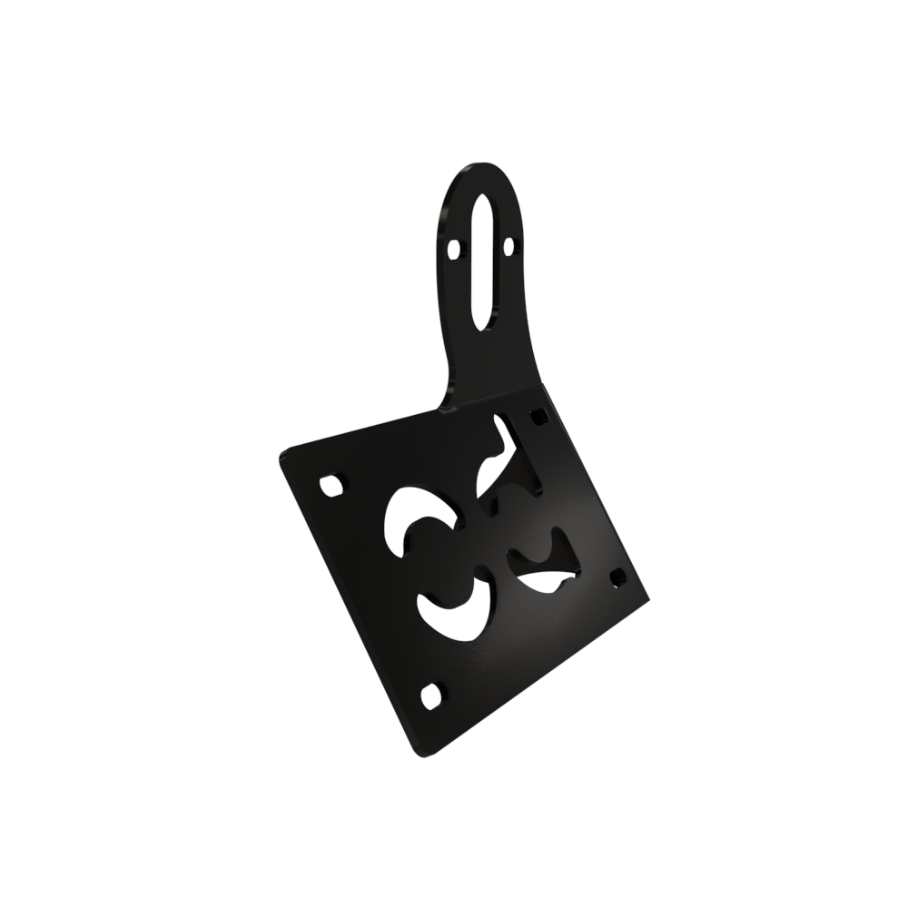 UNIVERSAL Horizontal License plate bracket (Powder Coated) LEFT SIDE