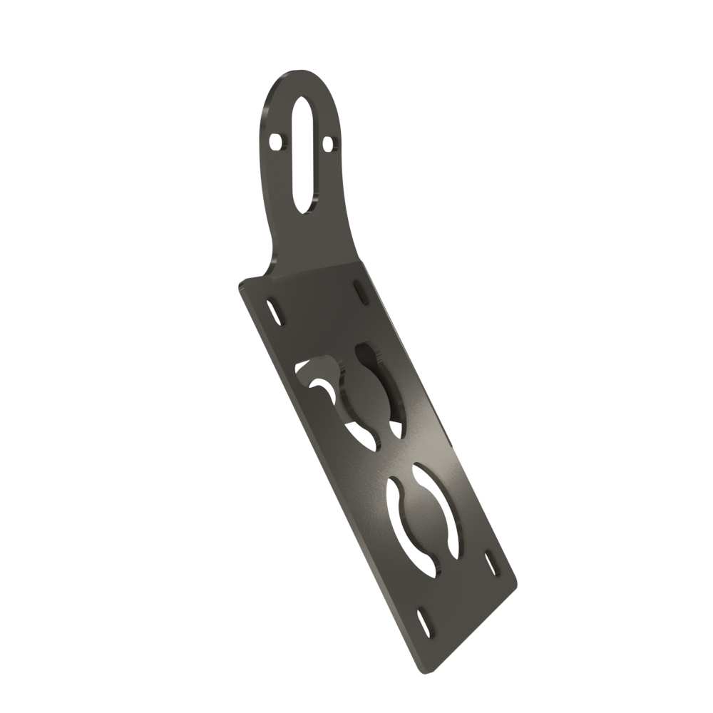 UNIVERSAL Vertical License plate bracket (Raw Steel)