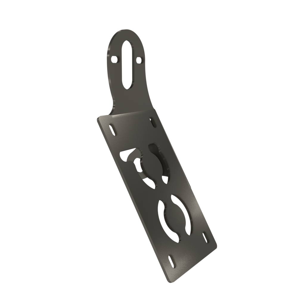 UNIVERSAL Vertical License plate bracket (Raw Steel)