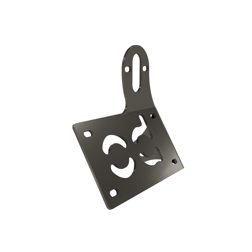 UNIVERSAL Horizontal License plate bracket (Raw Steel)