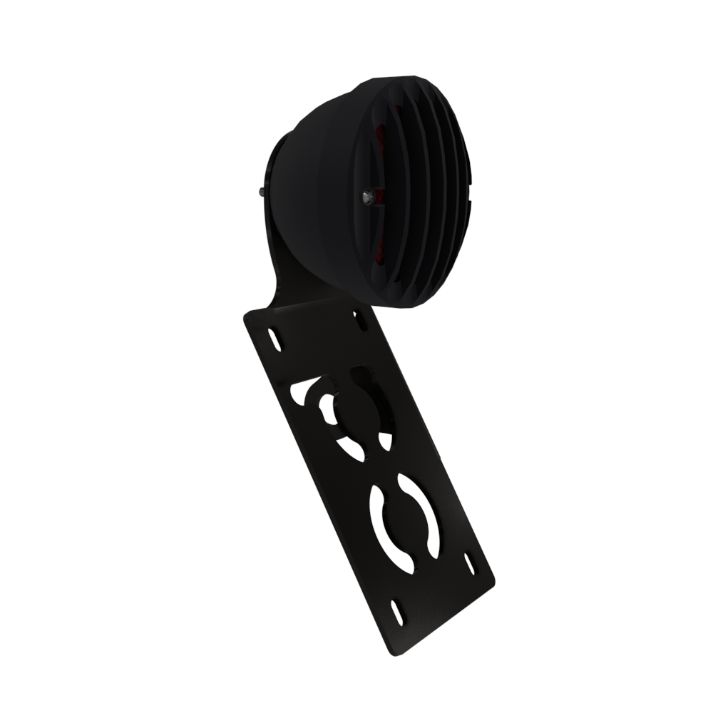 UNIVERSAL Vertical License plate bracket With Brake Light (Powder Coated)