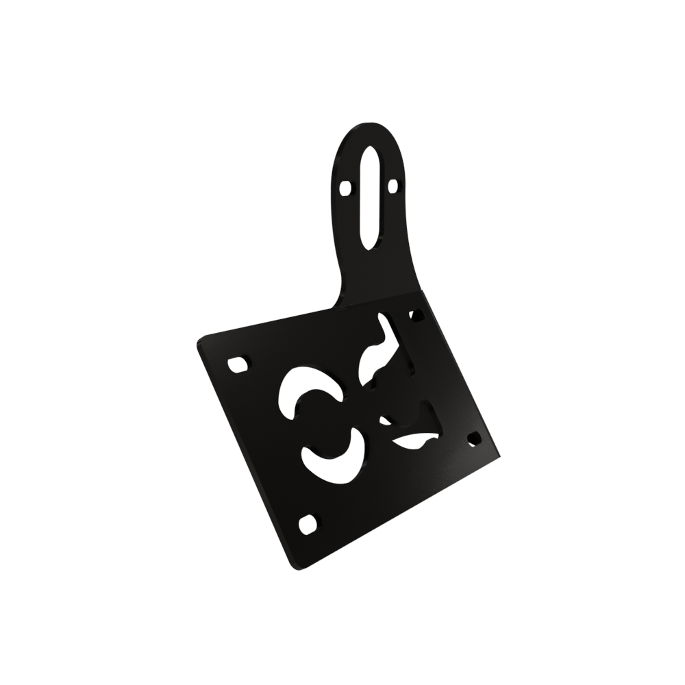 UNIVERSAL Horizontal License plate bracket (Powder Coated) LEFT SIDE
