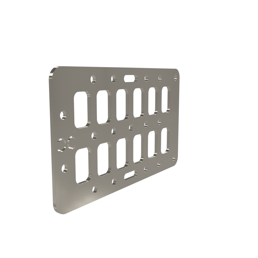 Multi-FIT Tactical Rigid MOLLE Panel Ammo Can Mount (Raw Steel)