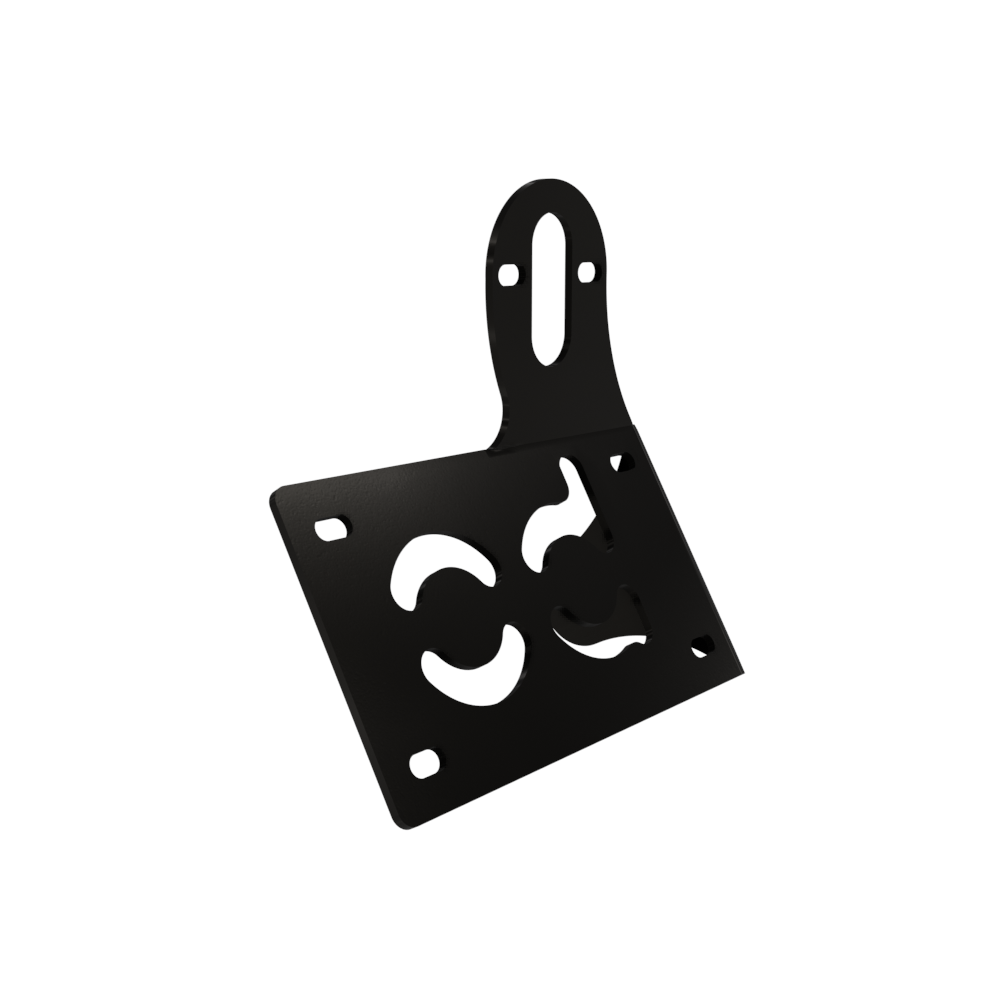 UNIVERSAL Horizontal License plate bracket (Powder Coated) LEFT SIDE