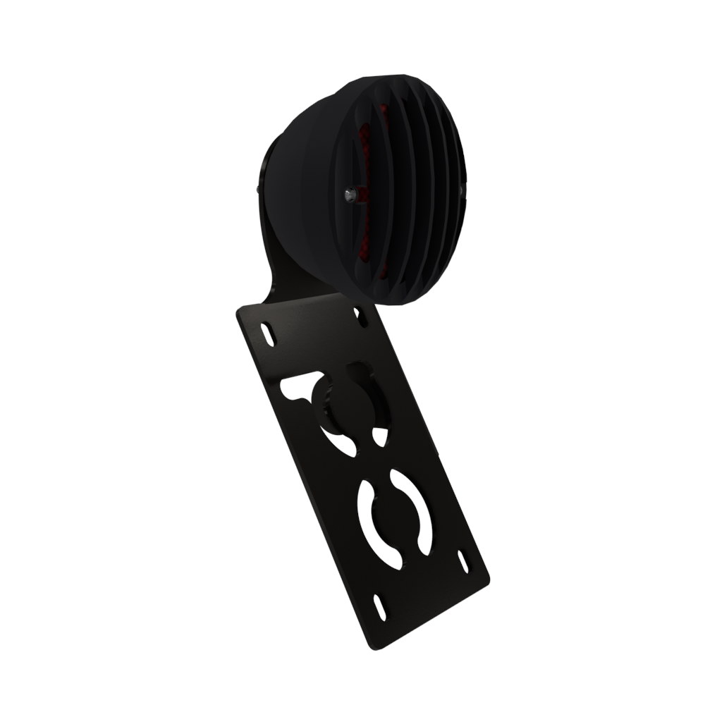 UNIVERSAL Vertical License plate bracket With Brake Light (Powder Coated)
